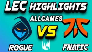 Rogue vs Fnatic ALLGAMES highlights LEC Summer 2022 SEMIFINAL- LEAGUE OF LEGENDS | Español