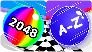 Ball Run 2048 VS A-Z Run | All Level Gameplay Walkthrough Android,iOS New Game Mobile