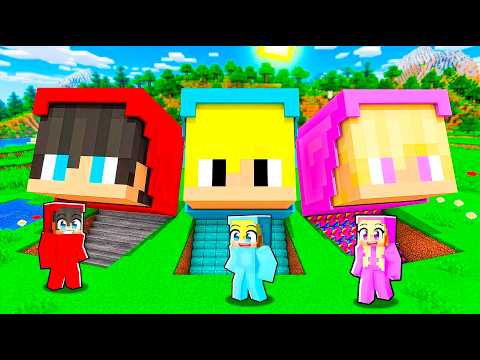 WE ARE BUILDING SECRET BASES UNDER OUR HOUSES in Minecraft!