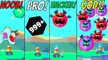 Noob vs pro vs hacker vs god in colour ball blast | Oggy, Jack , Bob || Bold gaming.