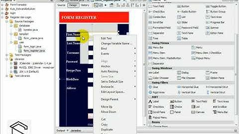 Membuat Form Register dan Login di Netbeans + Xampp Terbaru 2020 #Part1