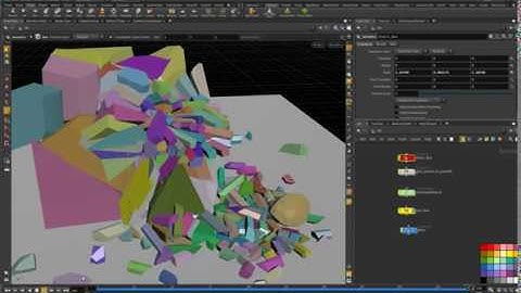 Houdini Fractured A Box using shatter