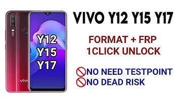 vivo y12 (1904) screenlock remove without test point || vivo y15 (1901) pattern unlock 2023