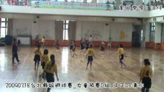 20090318台北縣躲避球賽_女童預賽D組_中正vs清水
