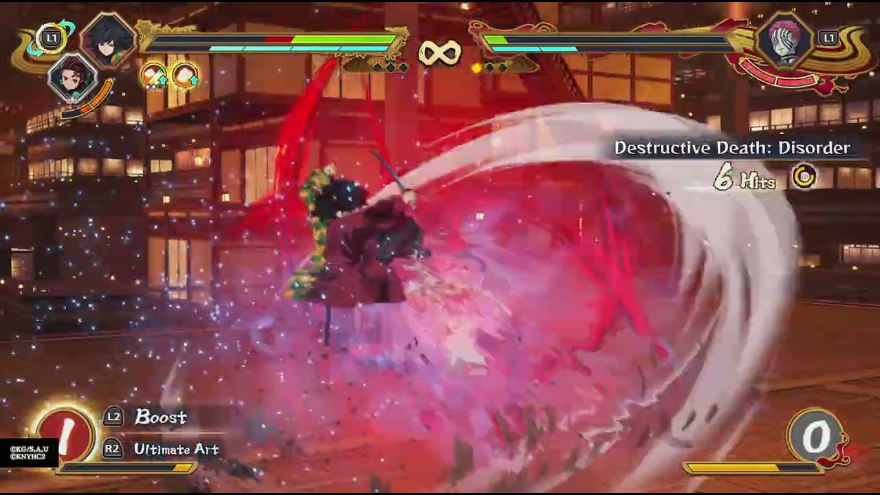 Giyu and tanjiro vs akaza sun