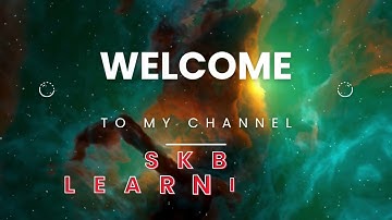 Welcome To My YouTube Channel Intro Video