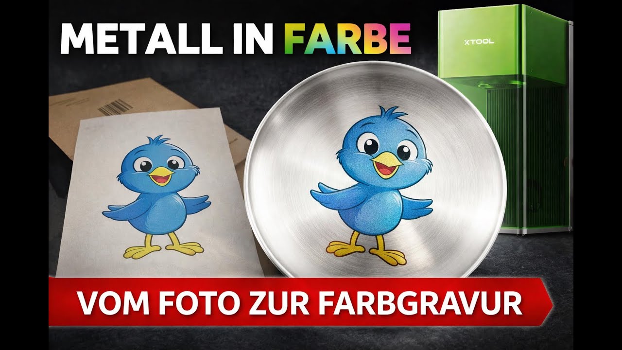 👉 Metall in Farbe lasern mit xTool – Anleitung für ALLE Laser (Hersteller unabhängig)