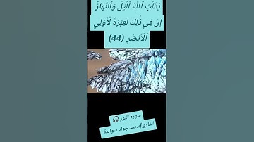 سورة النور - آية 44: القارئ/محمد جواد سوالمة