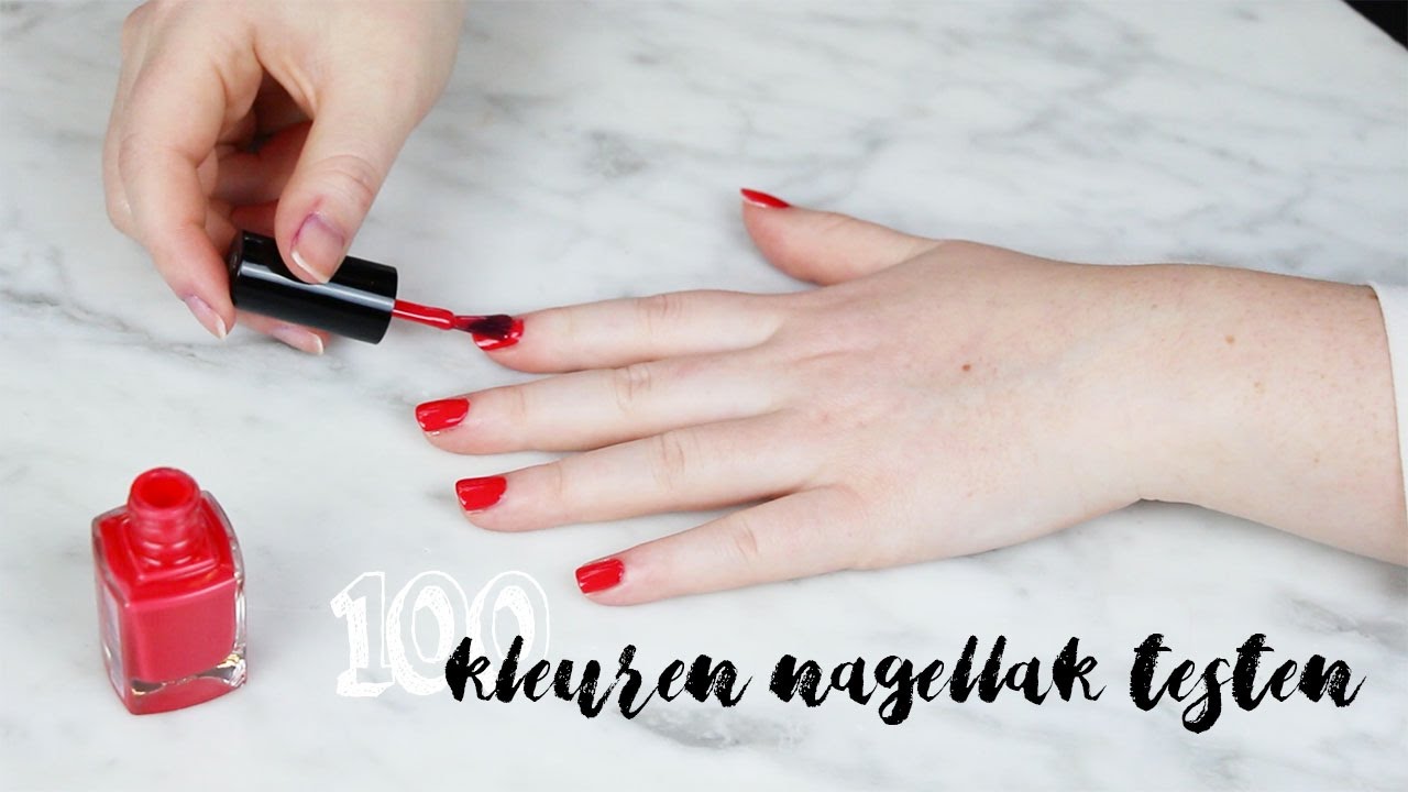 100 KLEUREN NAGELLAK TESTEN?! | GirlsceneNL