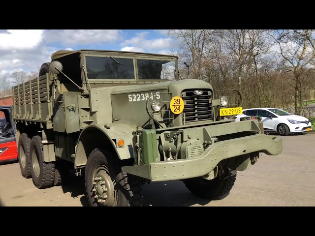 アメリカ ビンテージ プレスドスチール MACK ARMY TRUCK Dutch army Mack NO-7 artillery tractor (1945) - YouTube