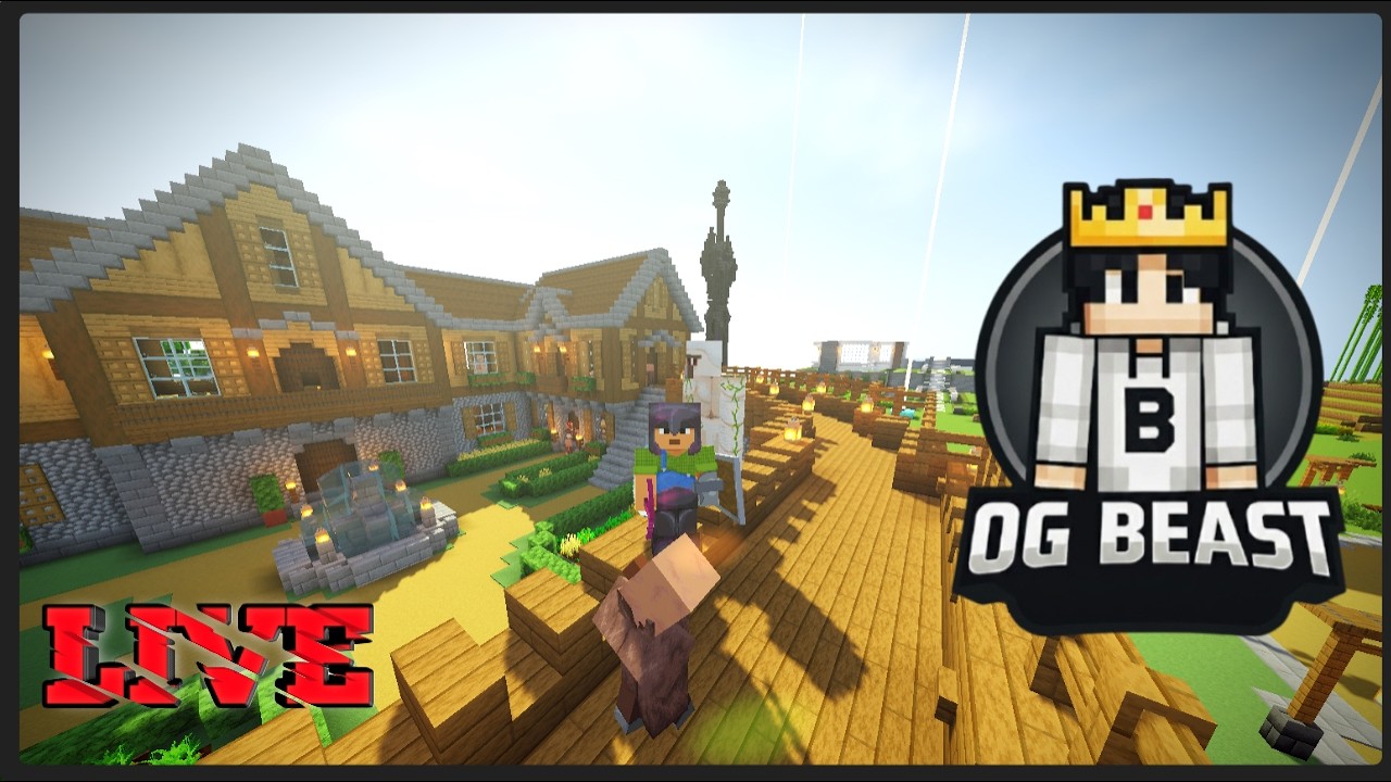 Minecraft Biggest Modern House Build LIVE - YouTube