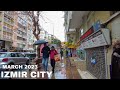 Rainy Day Izmir City 4K Virtual Walking Tour 2023 Turkey | Exploring Güzelyalı