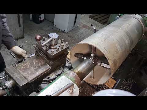 Видео: Обрезка трубы большого диаметра. processing of large diameter pipes.