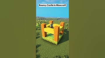 Bouncy Castles Trampoline in Minecraft! #shorts #minecraft