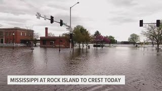 Mississippi River at Rock Island expected to reach crest Monday, May 1
