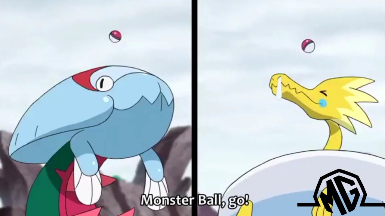 Ash catches Dracovish & Goh catches Arctozolt Pokemon Journeys