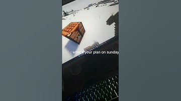 Someone ask, what are you do on Sunday | Minecraft shorts