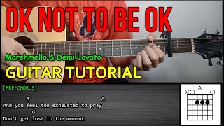 Marshmello & Demi Lovato - OK NOT TO BE OK | Guitar Tutorial | LYRICS and CHORDS