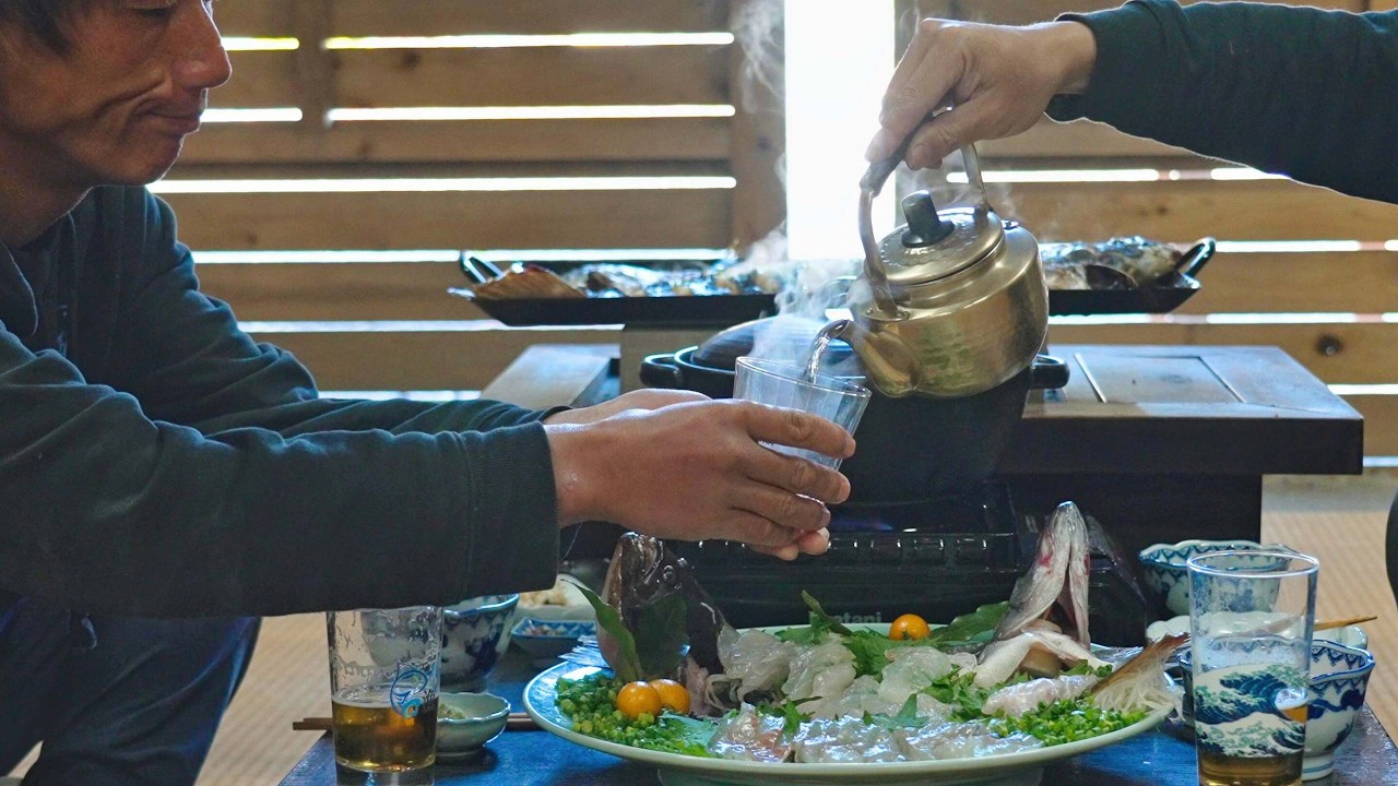 Зимний пир с гигантской камбалой — согревающая еда рыбака в лютый мороз