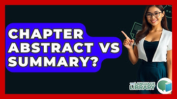 Chapter Abstract Vs Summary? - The Language Library