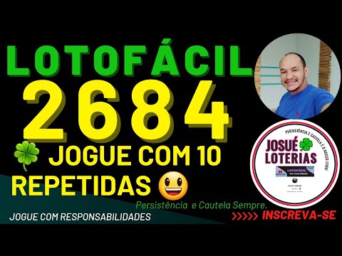 LOTOFACIL 2684. ANALISE PALPITES DE FALHAS, FIXAS 18 E 21 PARA FECHAMENTO E JOGOS PRONTOS.