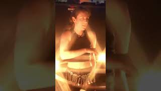 Fire Hoop Flow with Pele Hoop Wicks by @rhythmic.wizard ⭕️🔥✨