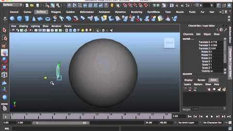 Maya Tutorial: 40- Projecting Curves on a surface.mov