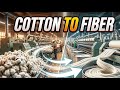 How Raw Cotton Becomes Fiber | Textile Factory Process | #textileindustry #machine #factory 