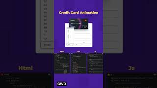 Credit Card #creditcard #coding #frontendcourse #viralvideo #shorts #javascript #frontend #css