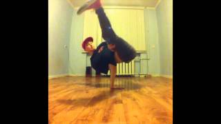 Bboy OK (Russia) Practice new moves December 2013