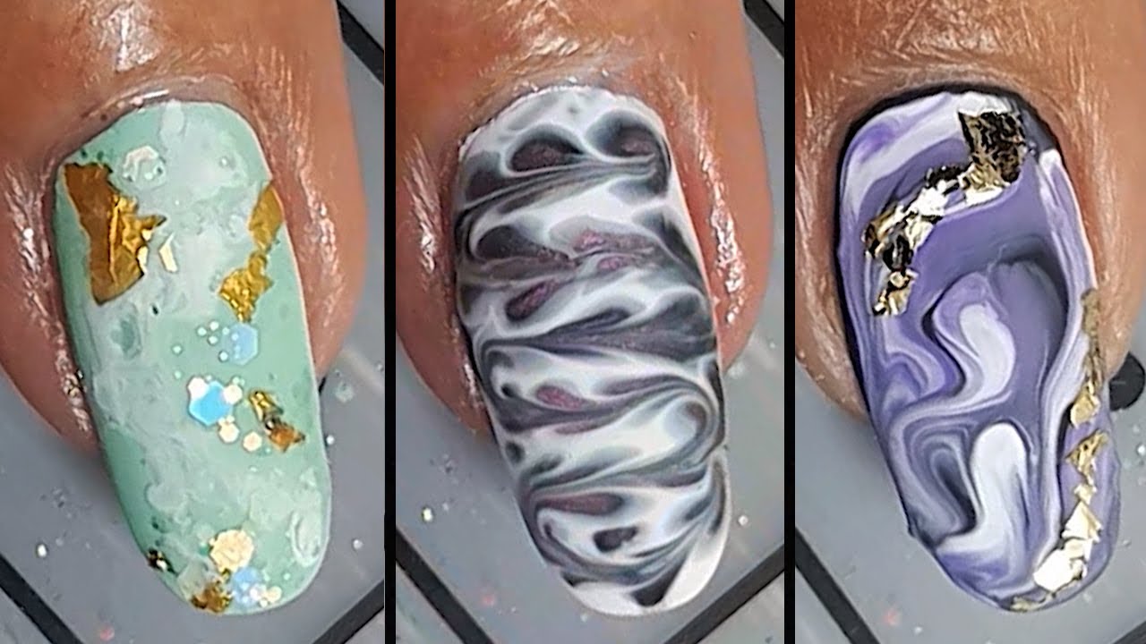 Colorful Drag Marble Nail Art - wide 7