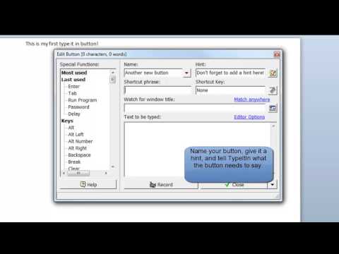 How to make a Basic Button in TypeItIn