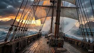 Relaxing Sea Ambience – Old Ship at Sea