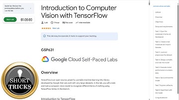 Introduction to Computer Vision with TensorFlow | #GSP631 | #qwiklabs | #arcade | #solution