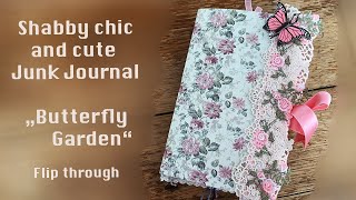Shabby chic and cute junk journal "Butterfly garden" Flip through (SOLD)