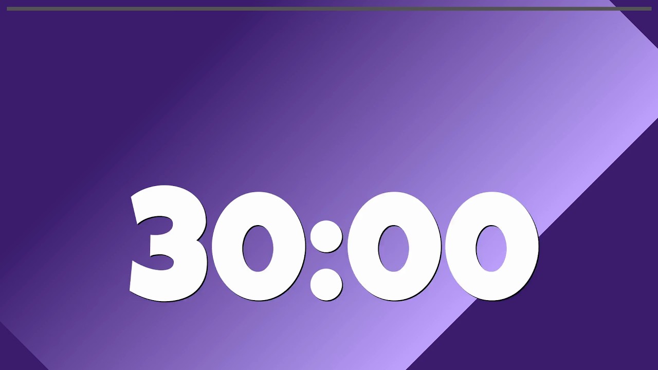 30 Minute Classroom Timer | Purple Gradient, Low Distraction
