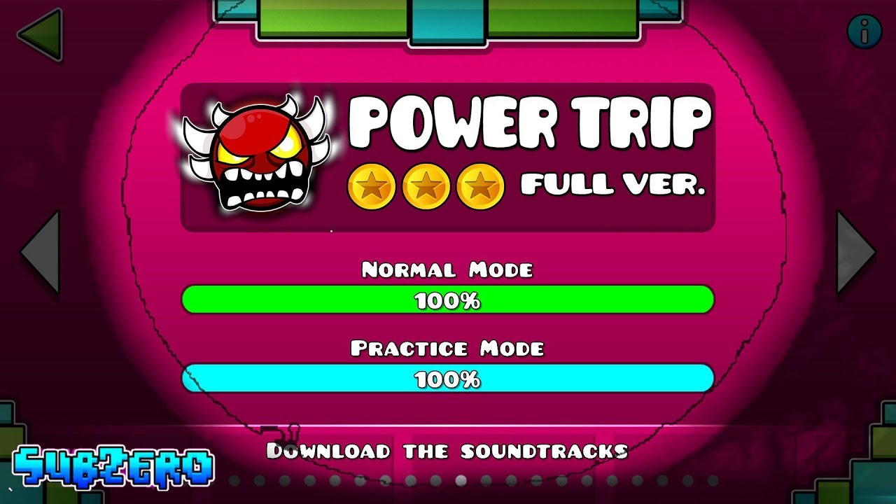 "POWER TRIP" FULL VERSION !!! GEOMETRY DASH 2.11!! YouTube