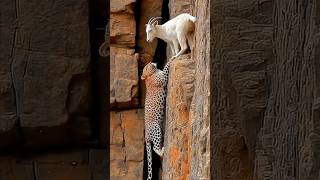 Wild Fight: Leopard Falls Hard After Goat’s Kick! #naturebattle #wildlifebattle #discovery