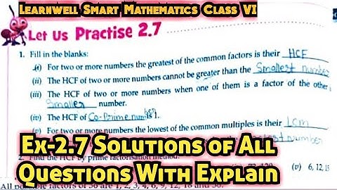 Learnwell smart Maths Class 6 Unit 2 Ex 2.7 Solutions | Class 6 learnwell maths Ex 2.7 Solutions Pdf