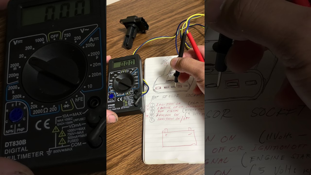 Paano mag Test ng Maf Sensor at Mga Wiring kahit walang Diagram from Manual Using Multimeter