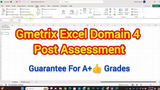 Gmetrix Domain 4 Post Assessment | Excel (Microsoft 365 Apps) Exam mo-210| Help In Domain 1, 2, 3