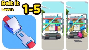 Belt It Game All Levels 1 - 5 Gameplay Walkthrough (iOS - Android)
