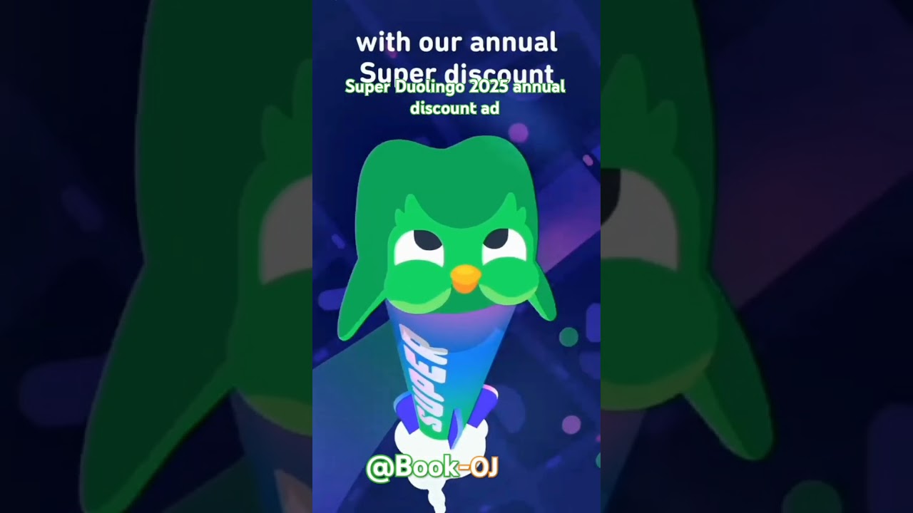 Super Duolingo 2025 Annual Discount ad
