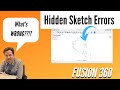 Fusion 360 errors in a sketch (How To Fix Them Quickly)