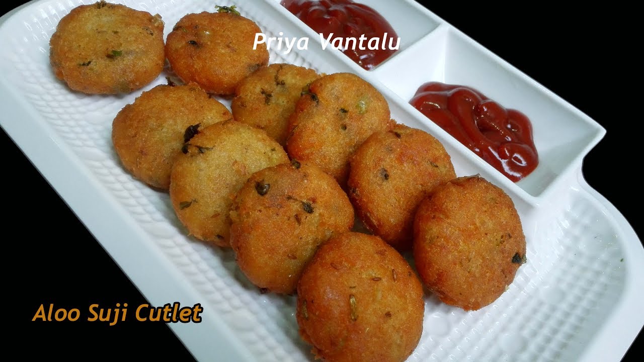 SujiAloo Cutlet RavaPotato Cutlet Easy Semolina Potato Snack