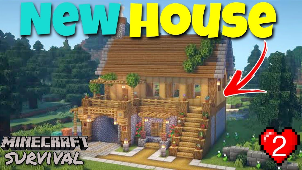 MY FIRST STARTER HOUSE in minecraft survival series -EP 2 🏠 - YouTube