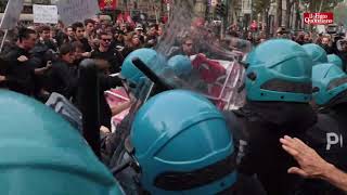 G7 a Torino, cariche della polizia sul corteo degli studenti in corso Vittorio