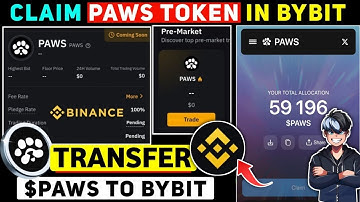Paws Token Airdrop Bybit Listing Confirmed | 18 Hours Left  Paws Binance Price |  Paws Update