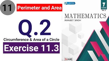 Class 7 Mathematics Manjeet Singh | Chapter 11 Perimeter & area | Exercise 11.3 question 2 solution