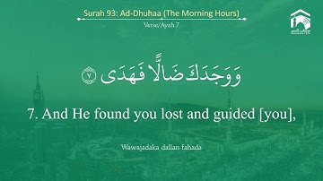 Quran 93 Surah Ad Dhuhaa سورة الضحى Sheikh Yasir Al Dosary   With English Transl